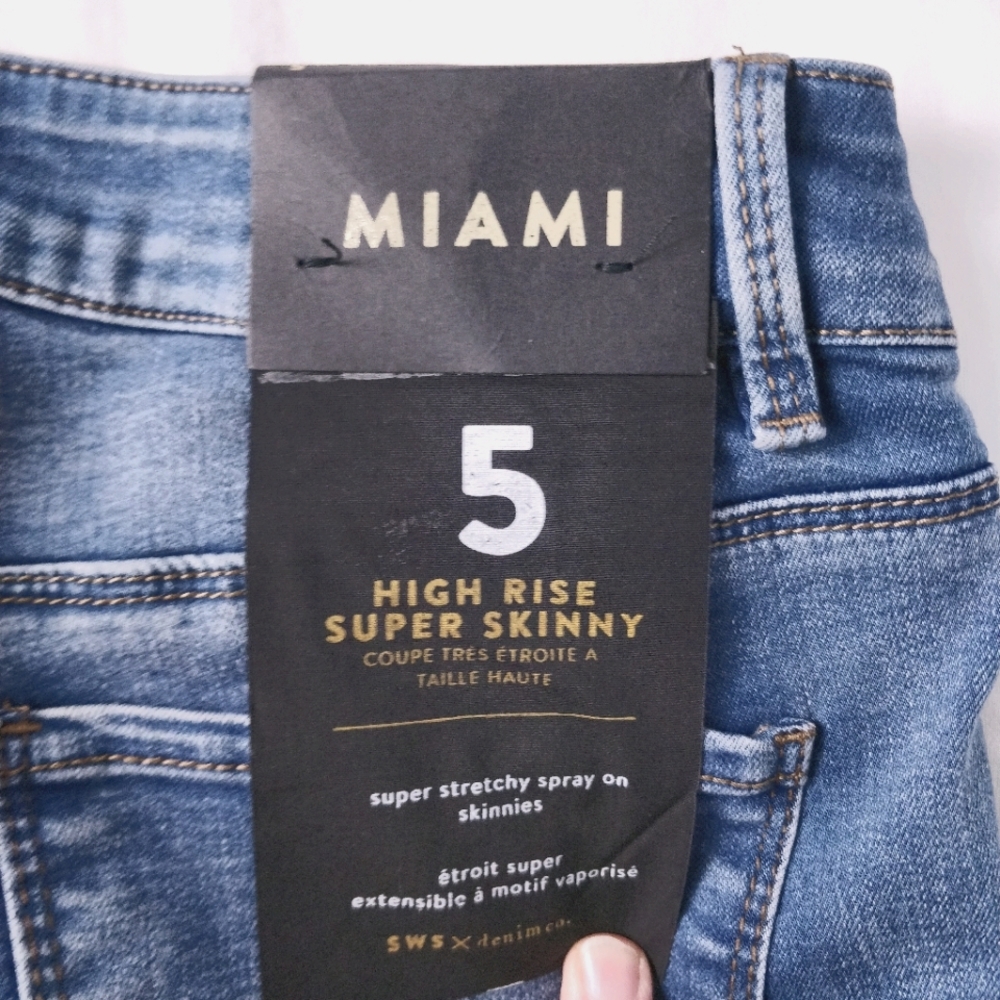 NWT High rise super skinny ripped dark wash jeanse - Picture 11 of 12